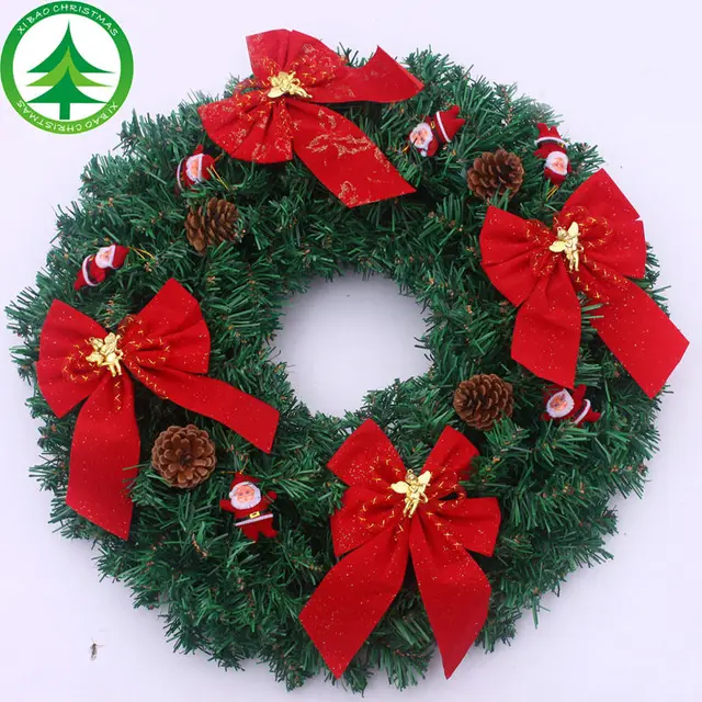 christmas wreaths pinecone mixed red berry bowknot christmas