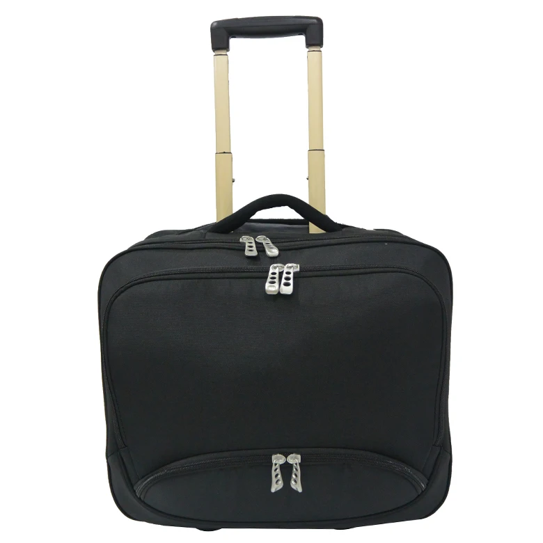 Business Travel Gauge Nylon Trolley Luggage Bag with Retractable Handles for Travel Daily Work