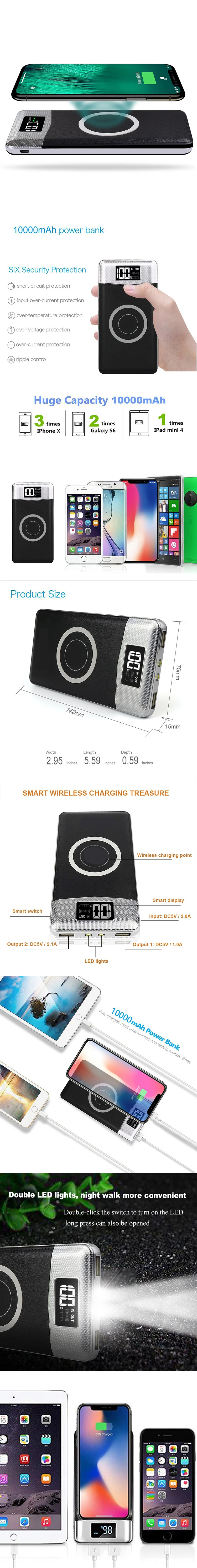 Full Color Printing Wireless 18000mah Power Bank Powerbank Charger - ANKUX.COM