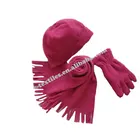 Custom logo new product for 2019 fashion fleece hat scarf gloves baby winter sets
