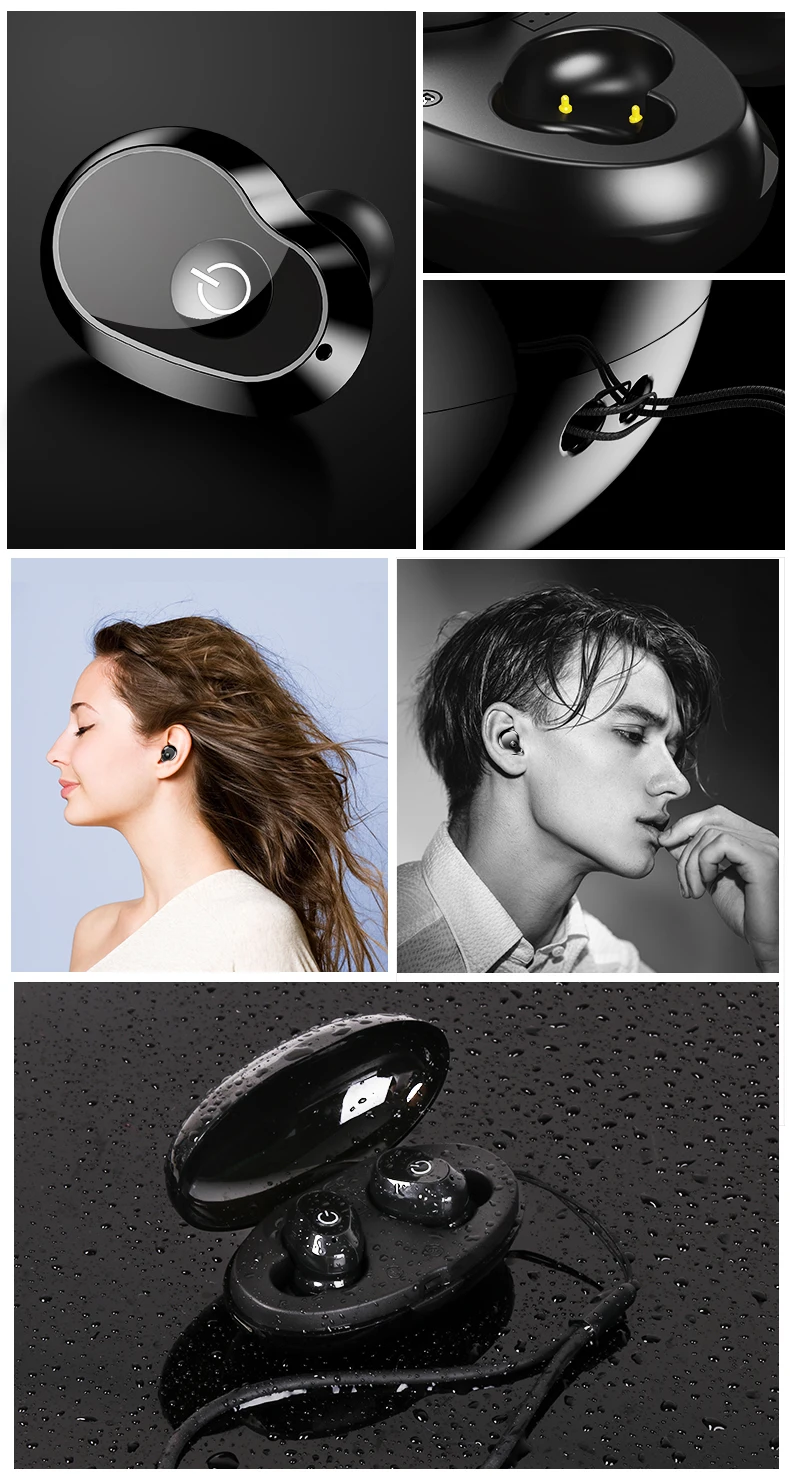 6mai Best Hifi Sound Quality Bluetooth 5.0 Sport True Bass Tws Stereo Earbud Wireless Earphone with Charge Case - ANKUX.COM
