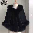 china factory wholesale quality cheap elegant women 100% natural raccoon fur collar shawl