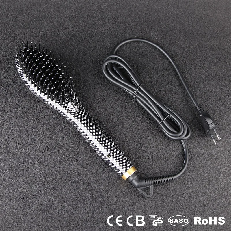 Electric hair comb brush hair straightener comb ceramic hair straightening brush