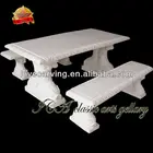 2012 hot sale white stone chairs and tables for garden home