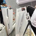 pvc sliding window/upvc window with shutter/sliding window with grill design