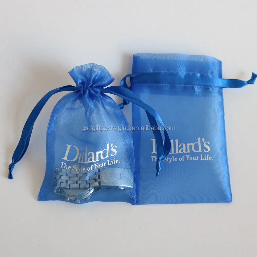 accept customized organza gift bags silk drawstring pouch