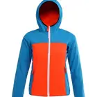 Girl's Two Color Zone Hooded Softshell Jacket With Reflective tape & Elastic Binding