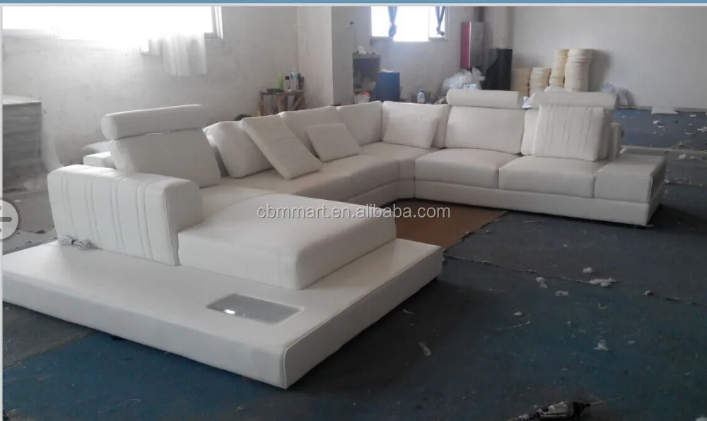 Modern leather sofa living room furniture sofa set A07