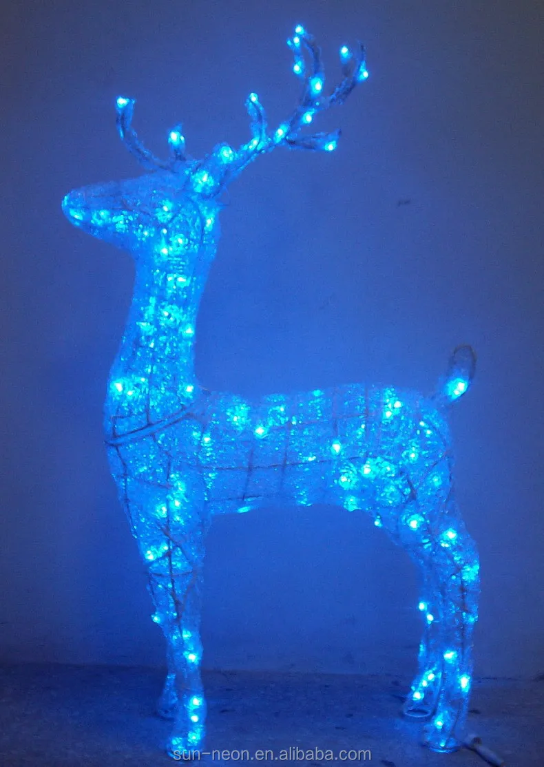クリスマスの装飾3d鉄鹿デザインledモチーフライト、ledライトモチーフ仕入れ・メーカー・工場