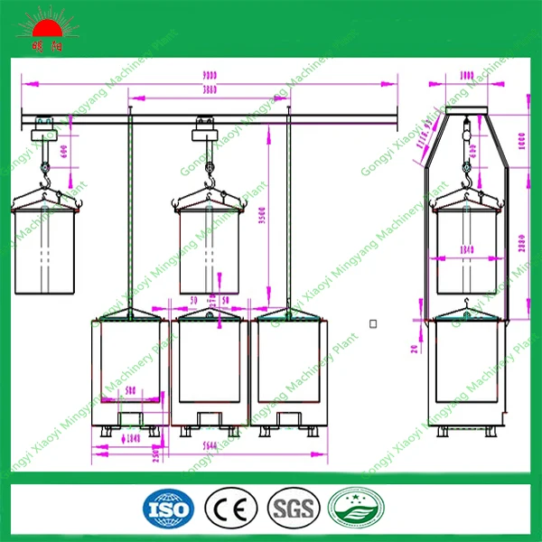 the simple drawing of the wood carbonziation stove