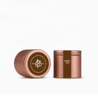 Rose gold small size metal tea coffee tin can