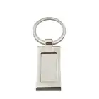 High quality stainless steel dent rectangle photo frame blank keyrings for gift
