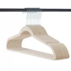 Amazon Flocking Hanger Drying Rack Anti-wrinkle Adult Abs Clothes Hanging Multifunctional Non-slip Clothing Hanger