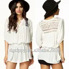 Fashion india crocheted peasant tunic wholesale clothing
