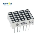 Bright in colour 20mm square 5*7 LED Dot Matrix - super bright red