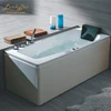 White Freestanding Rectangle Acrylic Whirlpool SPA Bath Massage Bathtub