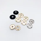 Factory round flat back metal invisible sewing on the clothing metal snap button