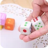2018 New Style 3pcs/set Dice shaped erasers for kids 3d beautiful color rubber eraser toys stationery school office supplies