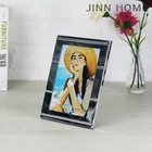 Silver Plated Photo Frame - 10x8 inches Metal Frame - GLASS Front - With Picture Mount for 5x7 inches Photo