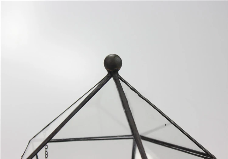 Five Face opening closed five angular geometry glass greenhouse flowers Garden Decor pots