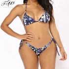 Competitive price sublimation printed swimwear swimsuit women hot thong bikini 2018