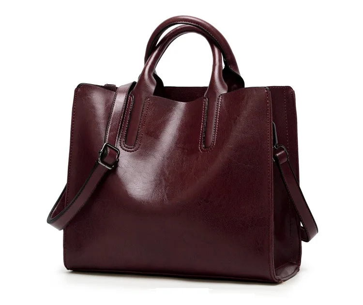 MJ Women Shoulder Bag PU Leather Women's Hot Sale Handbag Tote Bag Leather Crossbody Messenger Bags for Girls Solid Big Capacity (11)