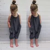 2017 Fashion Kids Baby Girls Strap Cotton Romper Jumpsuit Harem Trousers Summer Clothes