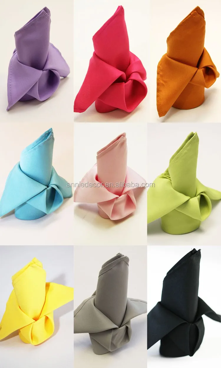 Wholesale wedding centerpieces fancy satin napkin sanitary napkin for wedding party table decorations use