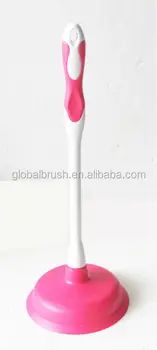 pink toilet plunger