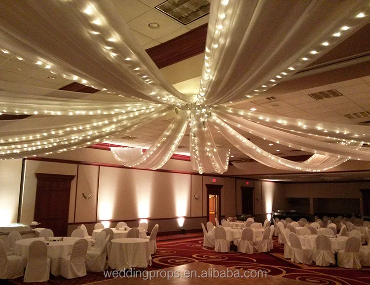 Personnalisé rideaux et rideaux transparents blanc plafond rideaux pour les mariages