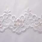 Nylon Lace Hot Big Brand Quality And Design Nylon Elastic Embroidery Lace Trim/guipure Lace Trim/scalloped Lace Trim