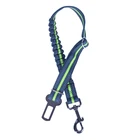 Nylon adjustable travel seat belt dog leash,dog pet safety dog car leash with reflective elastic bungee
