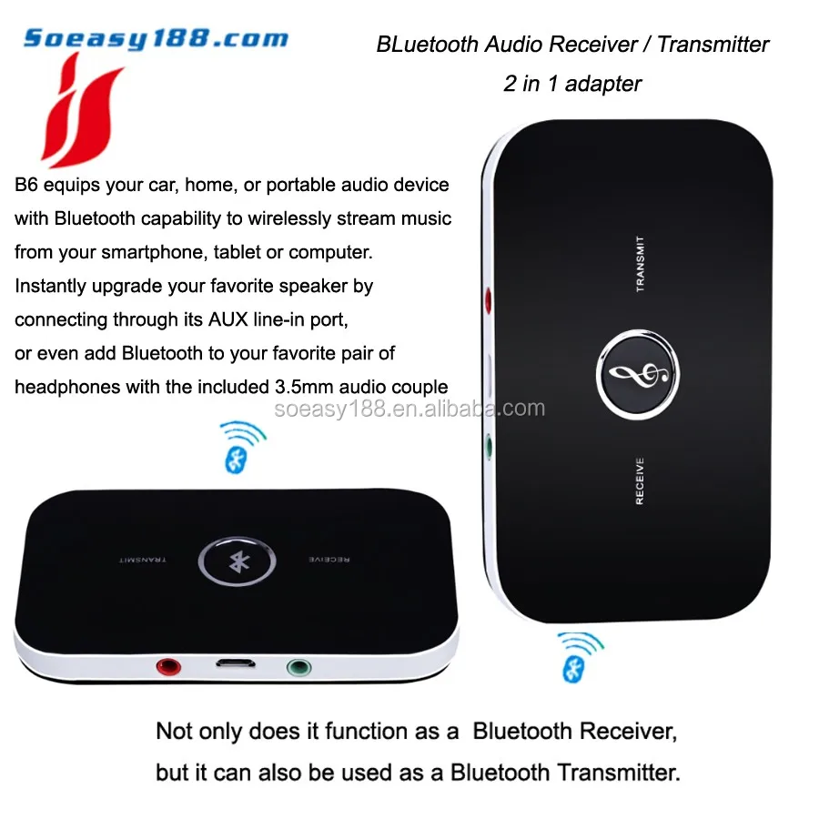 2016新しいbluetoothオーディオ送信機受信機2で1ステレオアダプタ用テレビpcヘッドセットオーディオデバイス仕入れ・メーカー・工場