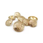 custom made gold color plated zinc alloy metal sewing shank button for shirt button metal