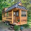 2018 Luxury design modular prefab portable little house tiny mobile homes on wheels for sale