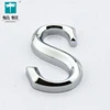 Wholesale injection molded silver chromed plastic house numbers letters