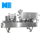 Small scale rotary plastic cup sealing machine