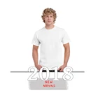 100% Cotton black white t shirt men's custom plain 3d t-shirt printing