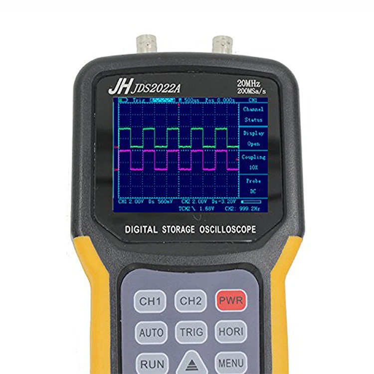 De osciloscopio de almacenamiento Digital de JHJDS2022A 25 MHz 2 canales 200 MS/s canales tasa de muestra para los ingenieros mejor opción