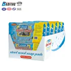Heavy Duty Cleaning Scrub Sponge soap pads steel wool Kitchen Bathroom