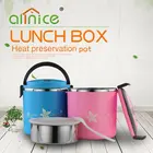 Colorful portable plastic thermal storage box /lunch box keep food hot with handle