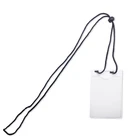 Clear plastic vertical name tags badge ID card holders with 2 hole and black lanyards