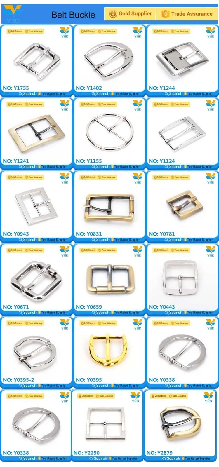 Design bag accessories with logo any color metal square ring clasps