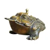 handmade metal art crafts copper lucky furnishing articles for table decoration (SDMC045D) three feet toad ornaments