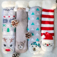 wholesales 2017 winter fuzzy knitted home slipper socks with anti slip