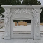 China High Quality Luxury White Natural Stone Fireplaces