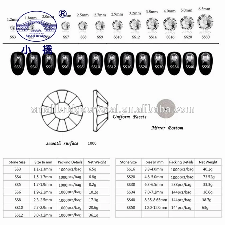 produit xqa17 fabrication de bijoux couleurs mélangées ab 3d nail art cristal strass-32