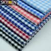 Skygen factory sale plain weave soft 100% cotton oxford cheapest type gingham check pattern fabric for clothing