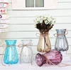 multi-row colored glass vase