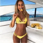 Angel Luna photo sexy open models wearing micro transparent lace up white bikini woman underwear show swimsuit swimwear